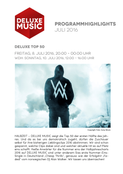 DELUXE MUSIC Highlights 2016 07