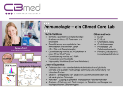 Immunologie &ndash; ein CBmed Core Lab