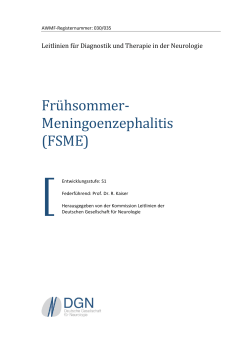 Frühsommer- Meningoenzephalitis (FSME)