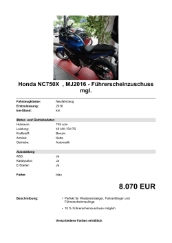 Detailansicht Honda NC750X €,€MJ2016