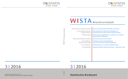 WISTA Wirtschaft und Statistik