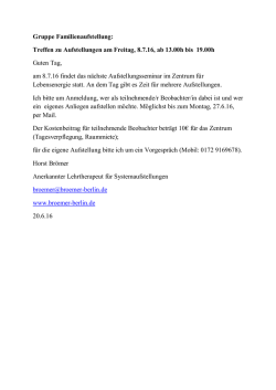 Gruppe Familienaufstellung: Treffen zu Aufstellungen am Freitag