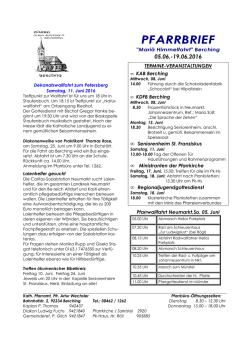 pfarrbrief - Pfarrei Berching