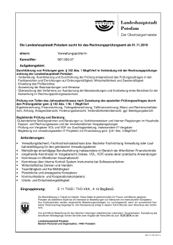 Verwaltungsprüfer/in - Landeshauptstadt Potsdam