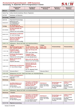 provisorisches Programm