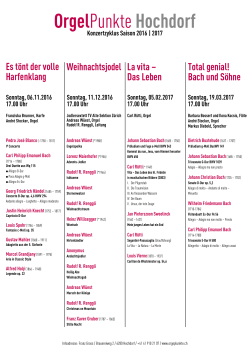 Konzertzyklus Saison 2016