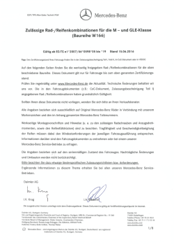 für GLE, Baureihe 166 / Nachtrag 5-18 - Mercedes-Benz