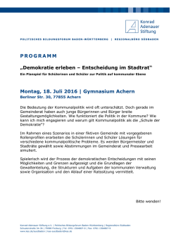 PROGRAMM - Konrad-Adenauer