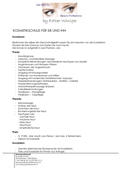 Kosmetik Schule Preisliste