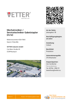Mechatroniker / Servicetechniker Gabelstapler (m/w)