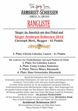 rangliste - Tells Hohle Gasse