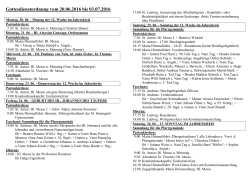 Gottesdienstordnung vom 20.6.2016 bis 3.7.2016