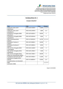 Schulbuchliste Kl. 3 - Michael-Sattler