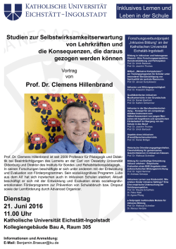 Nähere Infos (Plakat) - Katholische Universität Eichstätt