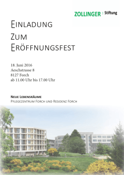 Eröffnungsfest der Stiftung Zollinger