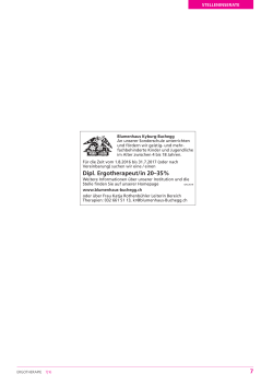 Dipl. Ergotherapeut/in 20&ndash;35%