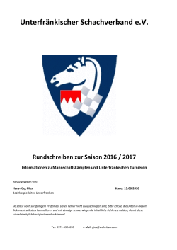 Rundschreiben USV 2016-2017 - Unterfränkischer Schachverband eV