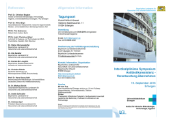Interdisziplin&auml;res Symposium Antibiotikaresistenz