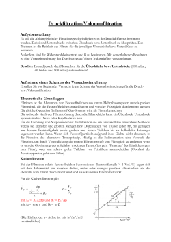 Druckfiltration/Vakuumfiltration