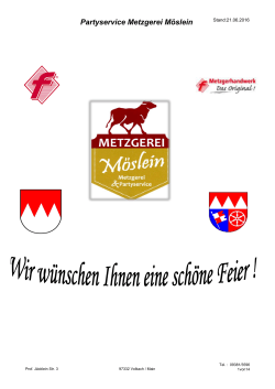 Partyservice Metzgerei Möslein