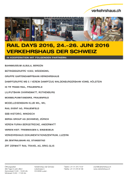 rail days 2016, 24.-26. juni 2016 verkehrshaus der schweiz