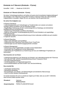 Eink&auml;ufer im IT-Bereich (Eink&auml;ufer - IT(m/w))