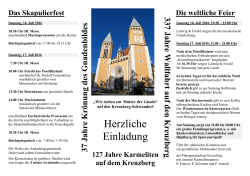 Einladung zum Skapulierfest 2016 - Kreuzberg