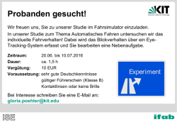Probanden gesucht!