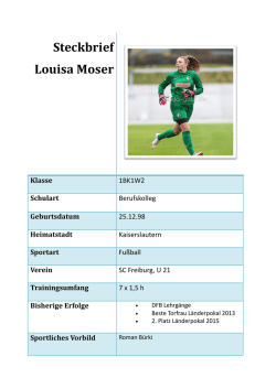 Steckbrief Louisa Moser