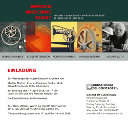 Einladung "Maschine - Mensch - Kunst"