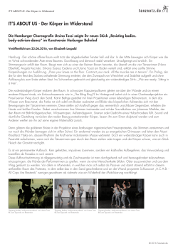 IT`S ABOUT US - Der K&ouml;rper ifi Widerstafld
