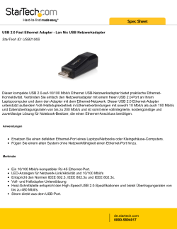 USB 2.0 Fast Ethernet Adapter - Lan Nic USB Netzwerkadapter