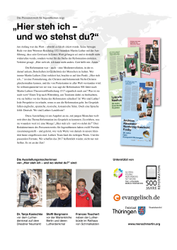 Hier steh ich &ndash; und wo stehst du?