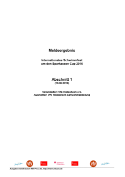 Meldeergebnis - SSV Berliner Haie eV