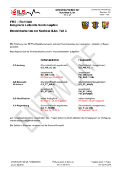 EB 1.30C FMS-Richtlinie Erreichbarkeiten