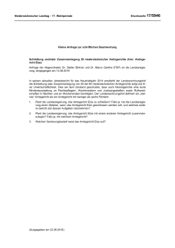 Drucksachen allgemein - Nieders&auml;chsischer Landtag