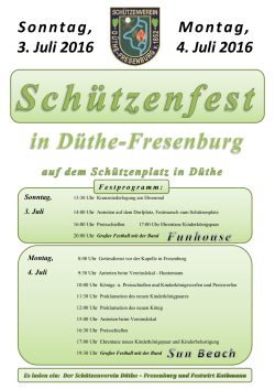 Plakat Schützenfest 2016