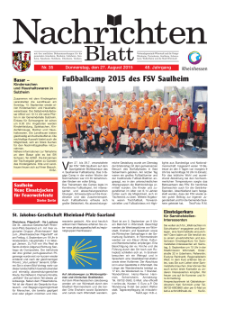 Fußballcamp 2015 des FSV Saulheim