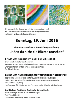 Serenade - Kirchengemeinde Rommelsbach