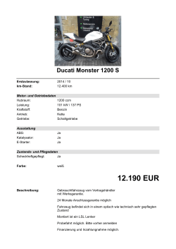 Detailansicht Ducati Monster 1200 S