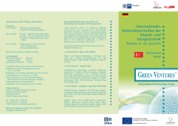 Internationales Unternehmertreffen der Umwelt