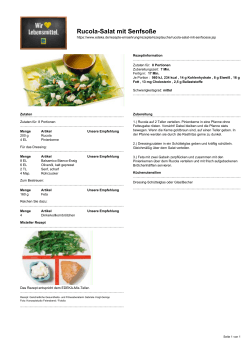 Rucola-Salat mit Senfsoße