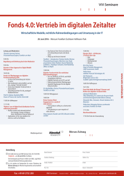 Fonds 4.0: Vertrieb im digitalen Zeitalter