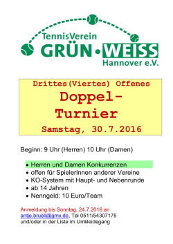 Drittes(Viertes) Offenes Doppel