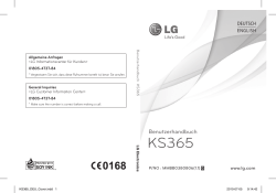 Bedienungsanleitung LG KS365 - Handy