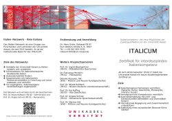 Italicum Flyer - Universit&auml;t Kassel