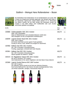 Italien - Weinkontor Hallertau