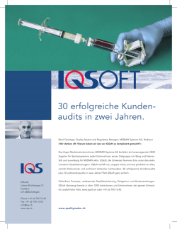 Inserat - IQS AG