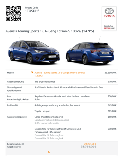 1TOSUHf Avensis Touring Sports 1,8 6-Gang Edition-S