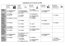 Gottesdienstordnung - Jahreskreis 12